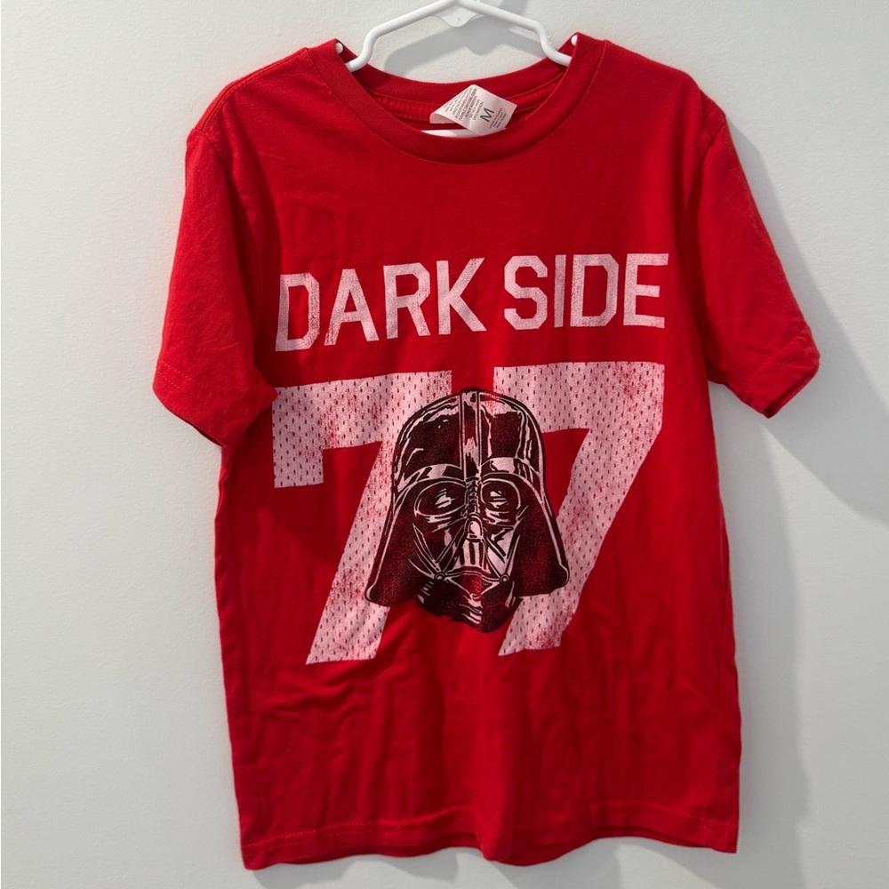 STAR WARS Boy’s Vader Dark Side 77 Jersey Graphic Tee Size Medium